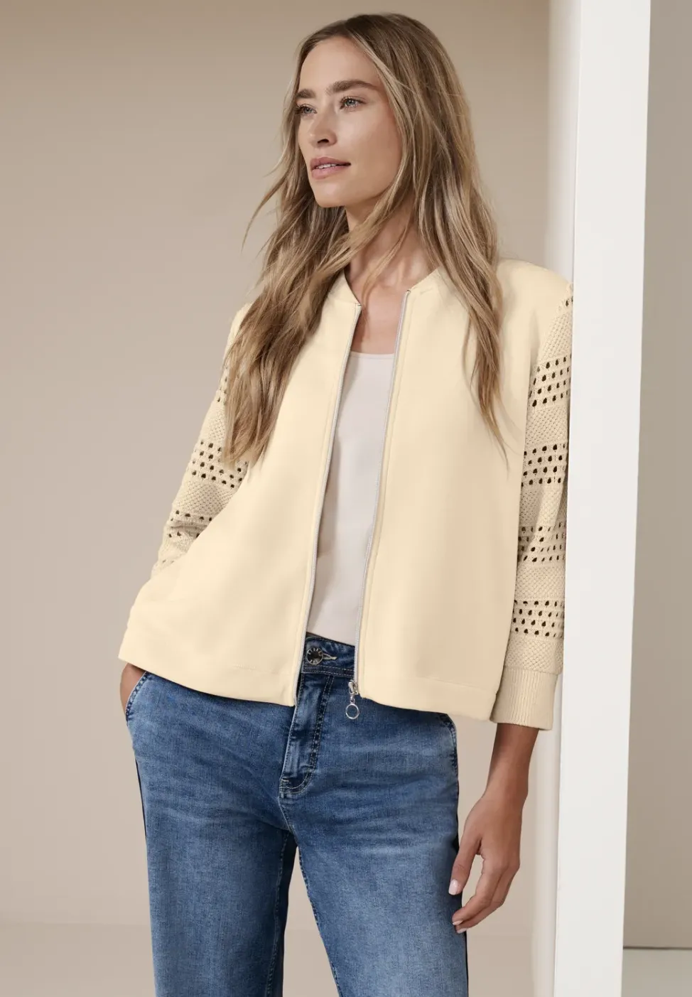 Langarm Jacke im Silk-Look