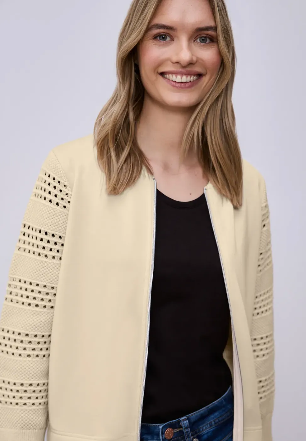 Langarm Jacke im Silk-Look