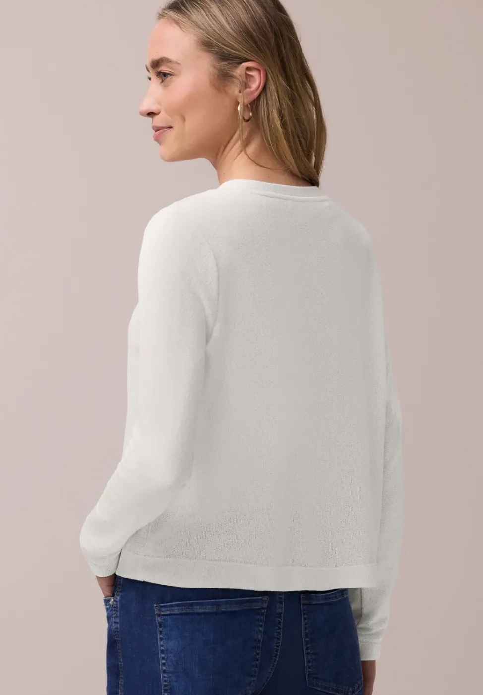 Langarm Jacke im Strick-Look