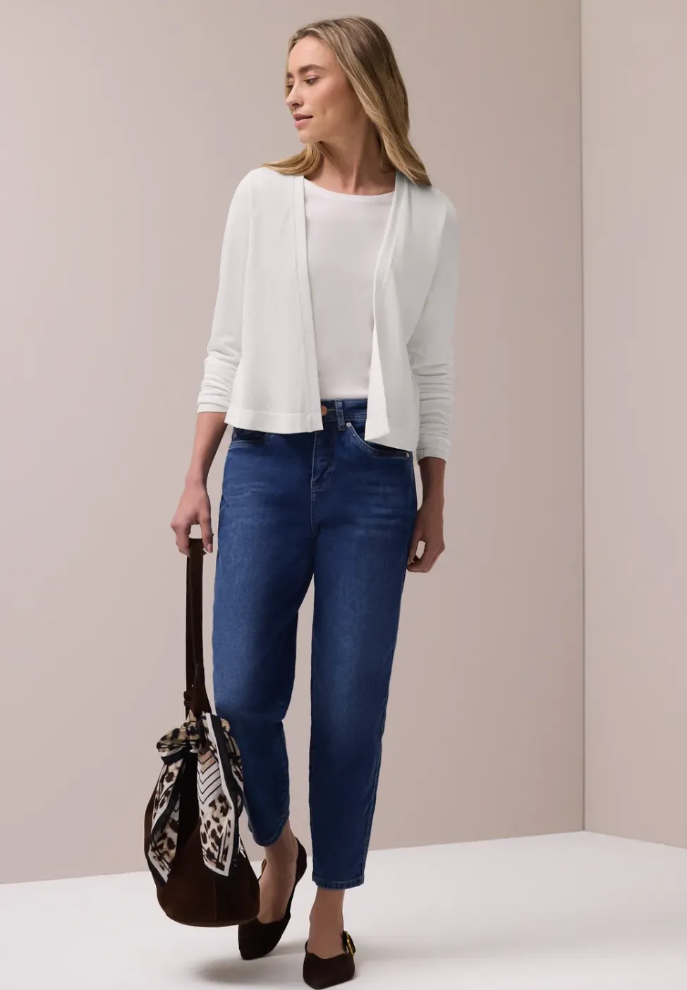 Langarm Jacke im Strick-Look