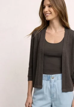 Langarm Jacke im Strick-Look