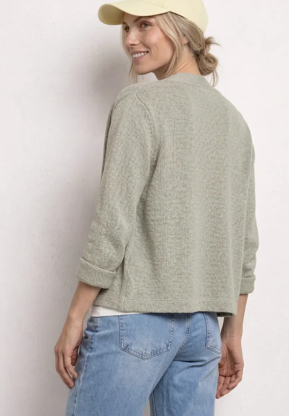Langarm Jacke im Strick-Look