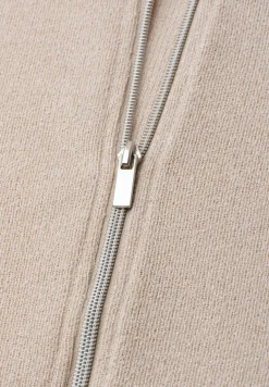 Langarm Jacke im Strick-Look mit Zipper
