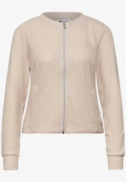 Langarm Jacke im Strick-Look mit Zipper
