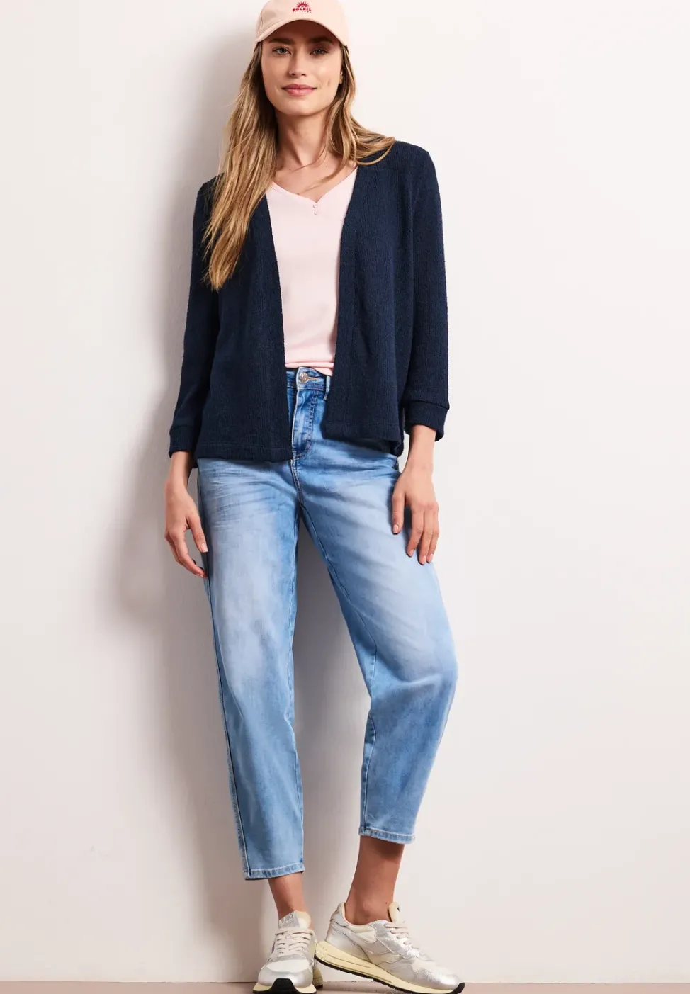 Langarm Jacke im Strick-Look