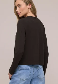 Langarm Jacke im Strick-Look