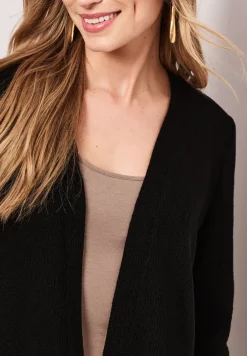 Langarm Jacke im Strick-Look