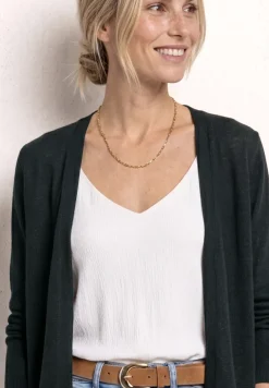 Langarm Jacke im Strick-Look