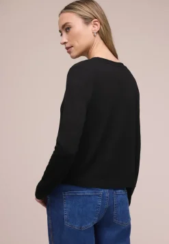 Langarm Jacke im Strick-Look