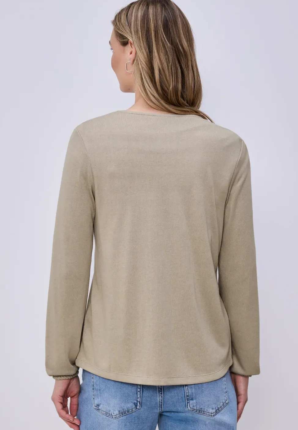 Langarm Jacke in offener Passform