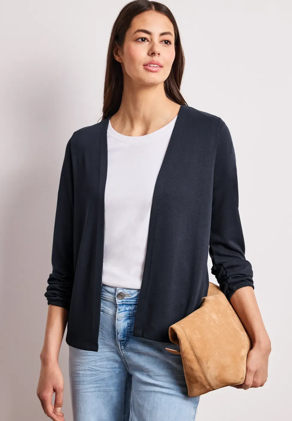 Langarm Jacke in offener Passform