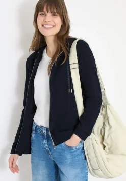 Langarm Jacke mit Kapuze und Taschen