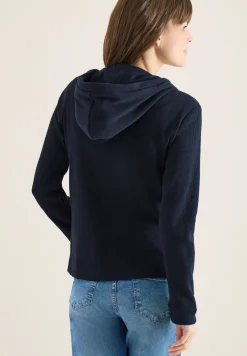 Langarm Jacke mit Kapuze und Taschen