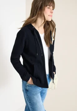 Langarm Jacke mit Kapuze und Taschen
