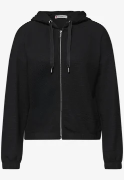 Langarm Jacke mit Kapuze und Zipper