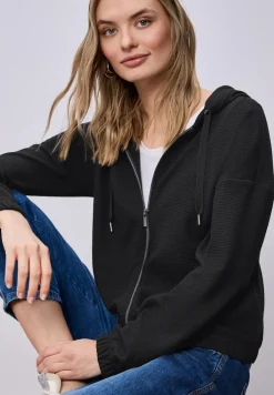Langarm Jacke mit Kapuze und Zipper