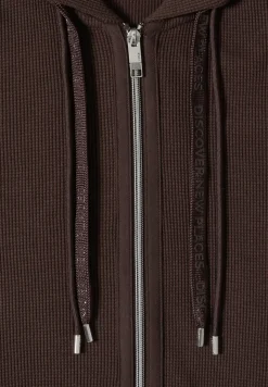 Langarm Jacke mit Kapuze und Taschen