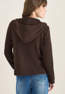 Langarm Jacke mit Kapuze und Taschen