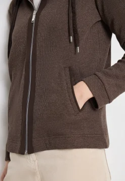 Langarm Jacke mit Kapuze und Taschen