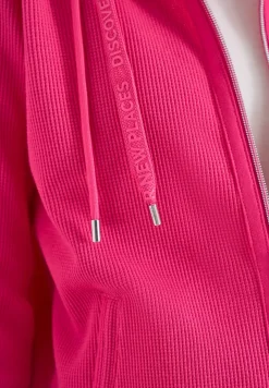 Langarm Jacke mit Kapuze und Taschen