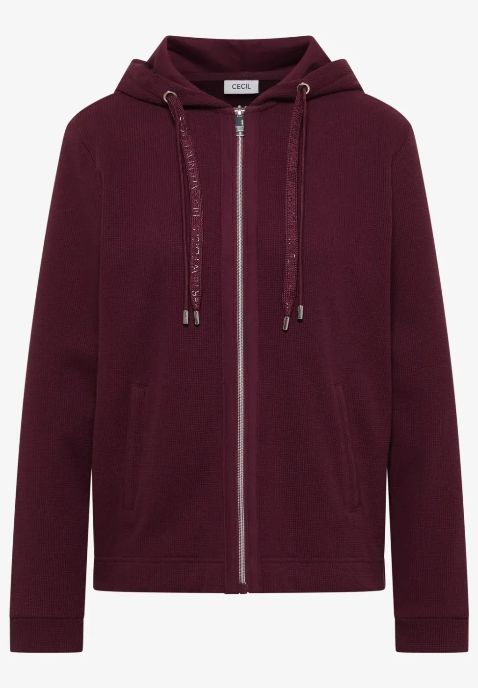 Langarm Jacke mit Kapuze und Taschen