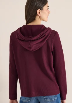 Langarm Jacke mit Kapuze und Taschen