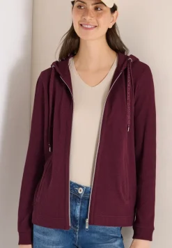Langarm Jacke mit Kapuze und Taschen