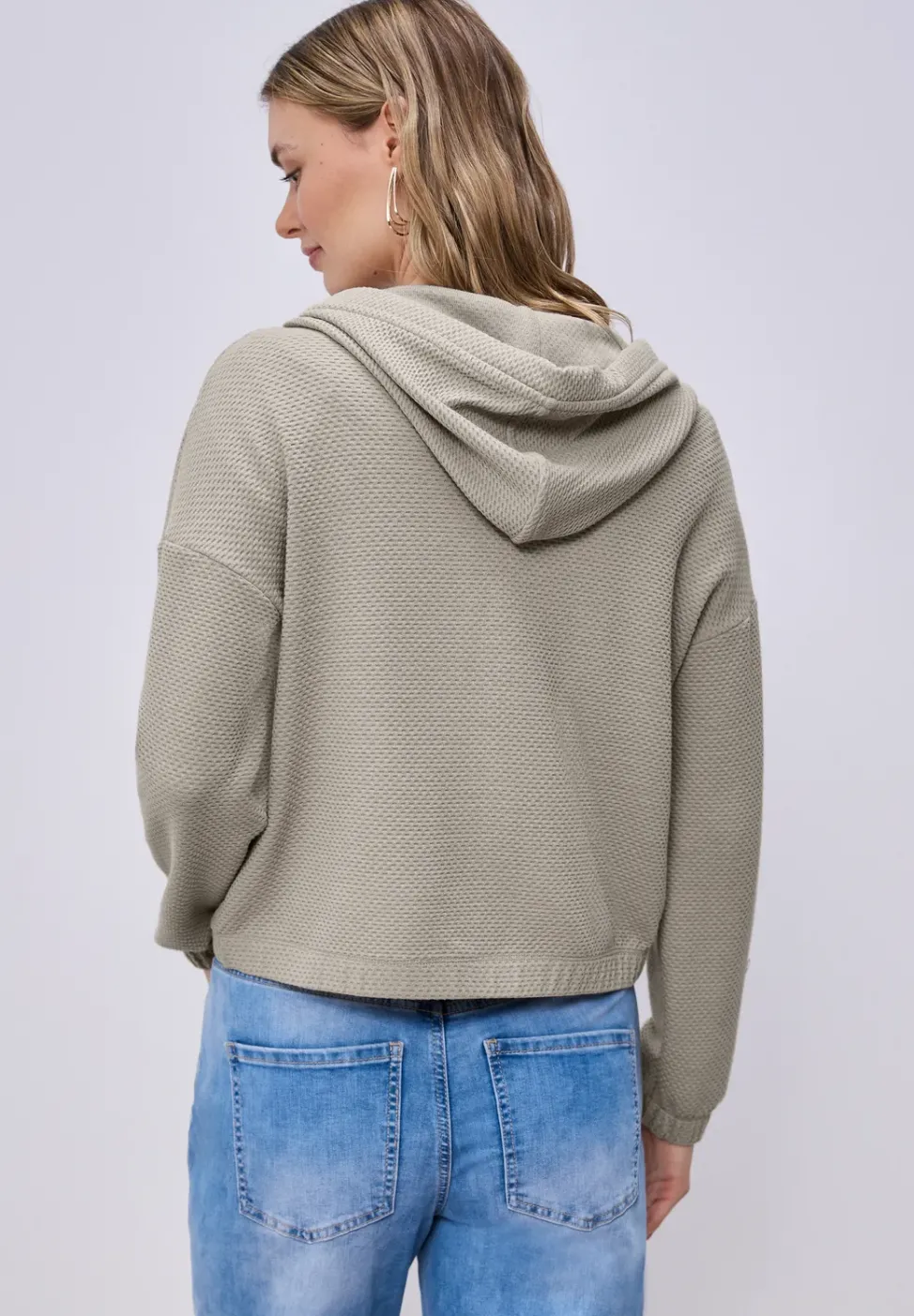 Langarm Jacke mit Kapuze und Zipper