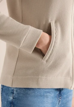 Langarm Jacke mit Kapuze und Taschen