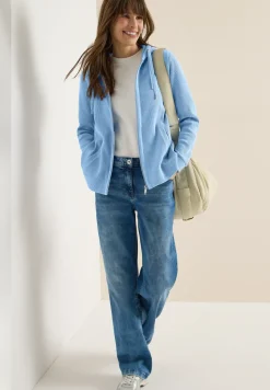 Langarm Jacke mit Kapuze und Taschen