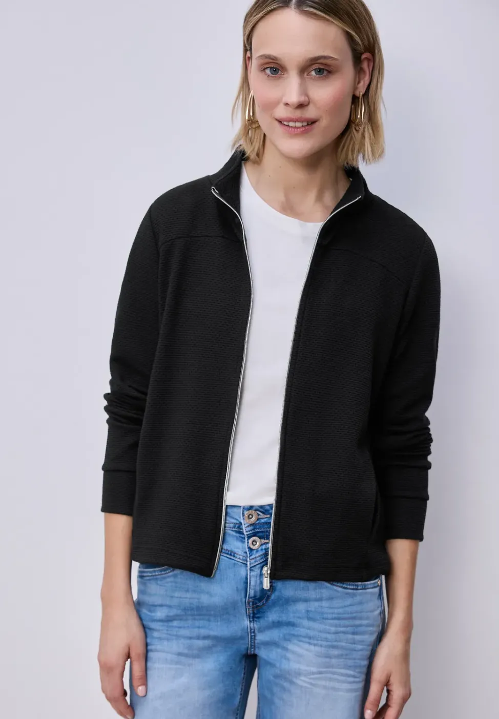 Langarm Jacke mit Turtle Neck