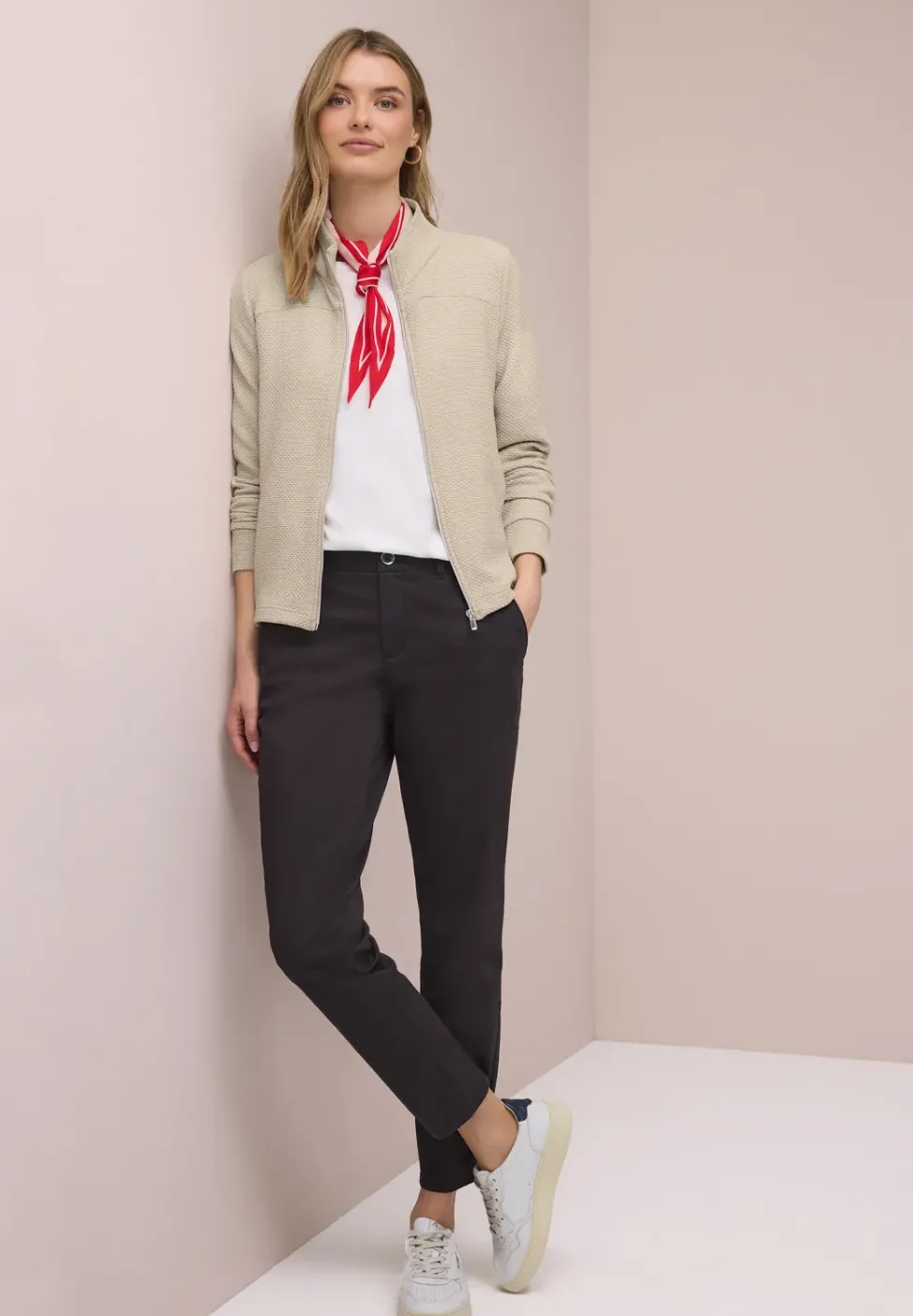 Langarm Jacke mit Turtle Neck