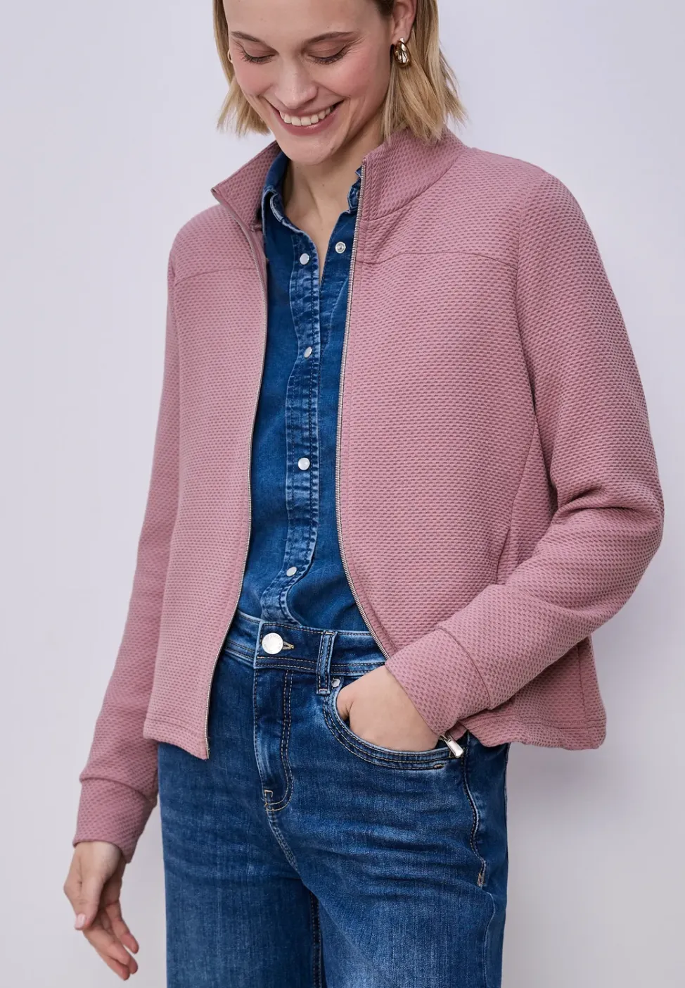 Langarm Jacke mit Turtle Neck