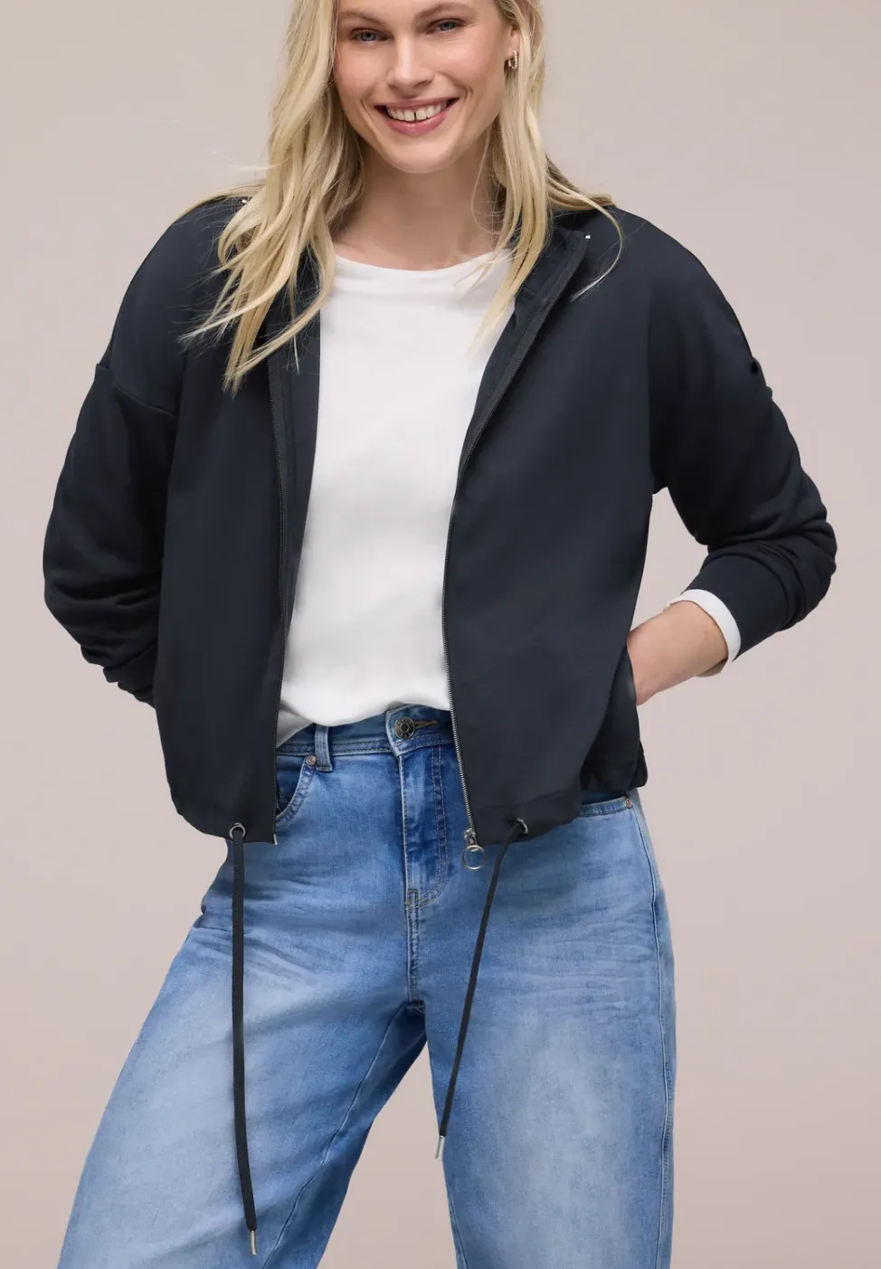 Langarm Jacke mit Turtle Neck