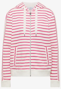 Langarm Sweatjacke mit Kapuze