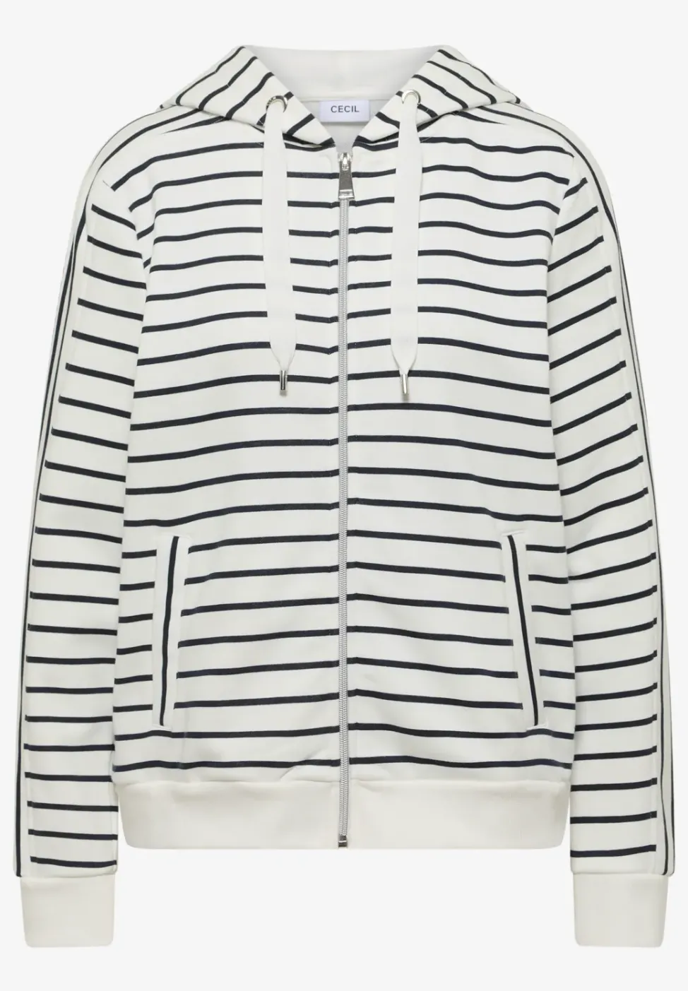 Langarm Sweatjacke mit Kapuze