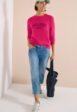 Langarm Sweatshirt mit Stickerei