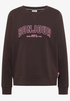 Langarm Sweatshirt mit Stickerei