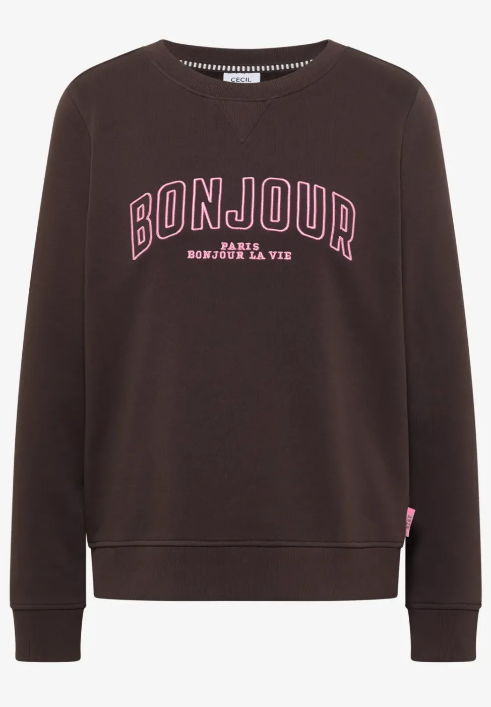 Langarm Sweatshirt mit Stickerei