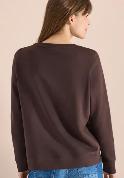 Langarm Sweatshirt mit Stickerei