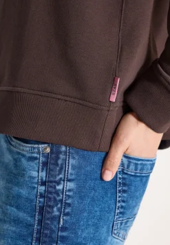 Langarm Sweatshirt mit Stickerei