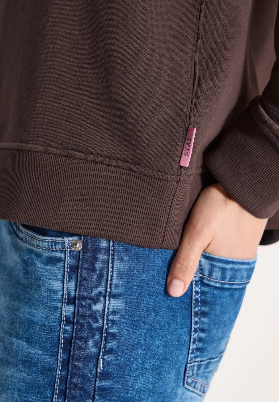 Langarm Sweatshirt mit Stickerei