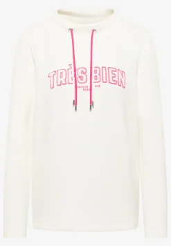 Langarm Sweatshirt mit Wording Artwork