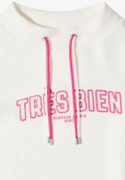 Langarm Sweatshirt mit Wording Artwork
