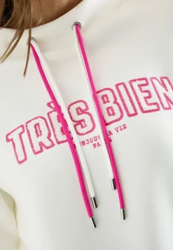 Langarm Sweatshirt mit Wording Artwork