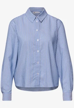 Langarm Bluse aus Seersuckerqualität