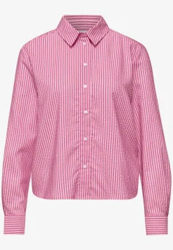 Langarm Bluse aus Seersuckerqualität