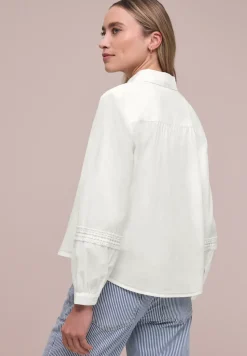 Langarm Bluse mit Crochetdetails