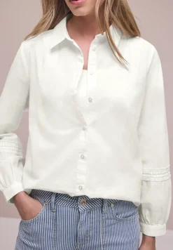 Langarm Bluse mit Crochetdetails