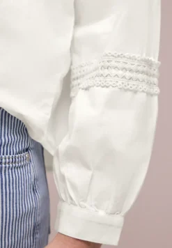 Langarm Bluse mit Crochetdetails